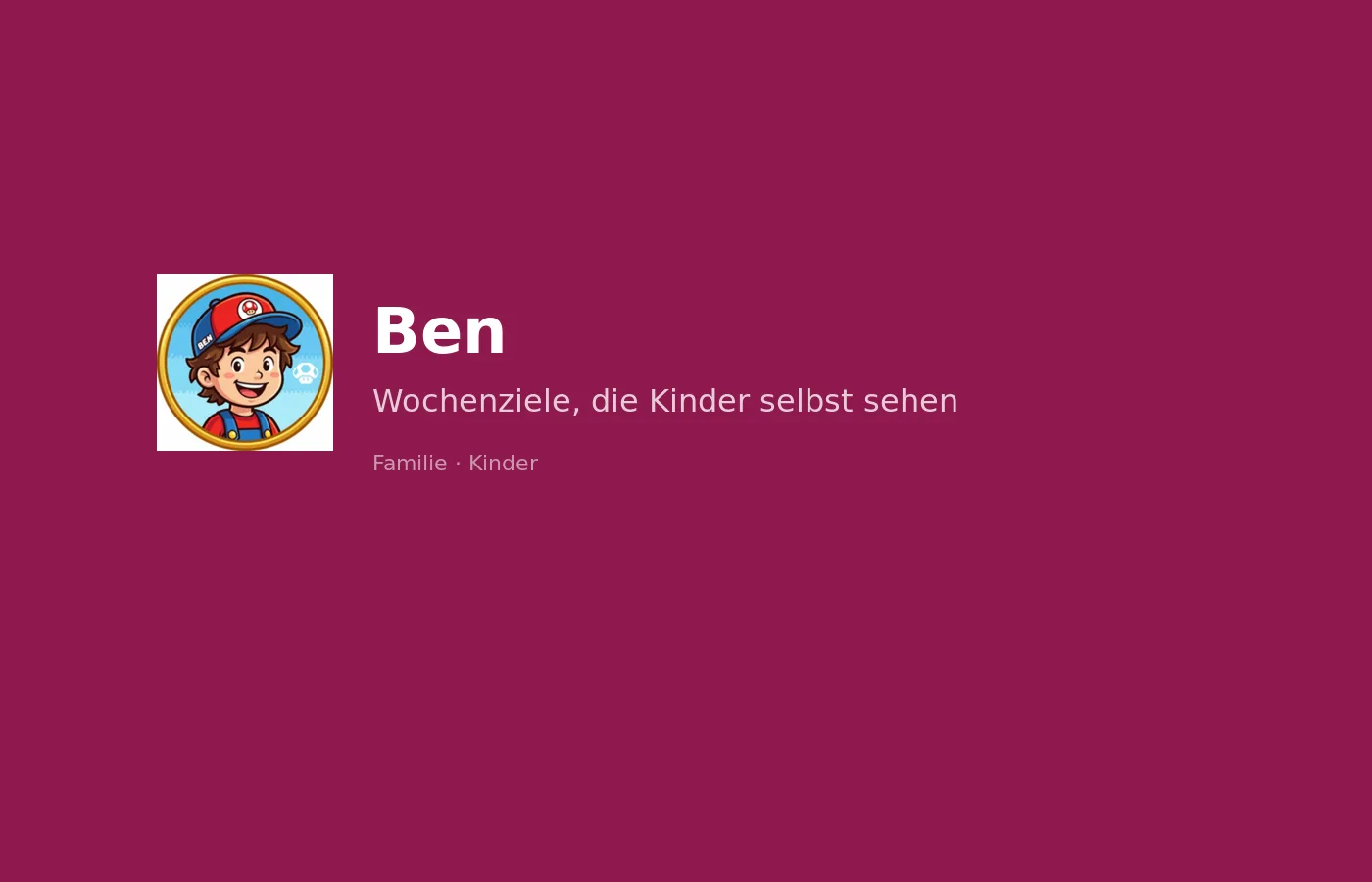 Bens Dashboard Kontoauswahl