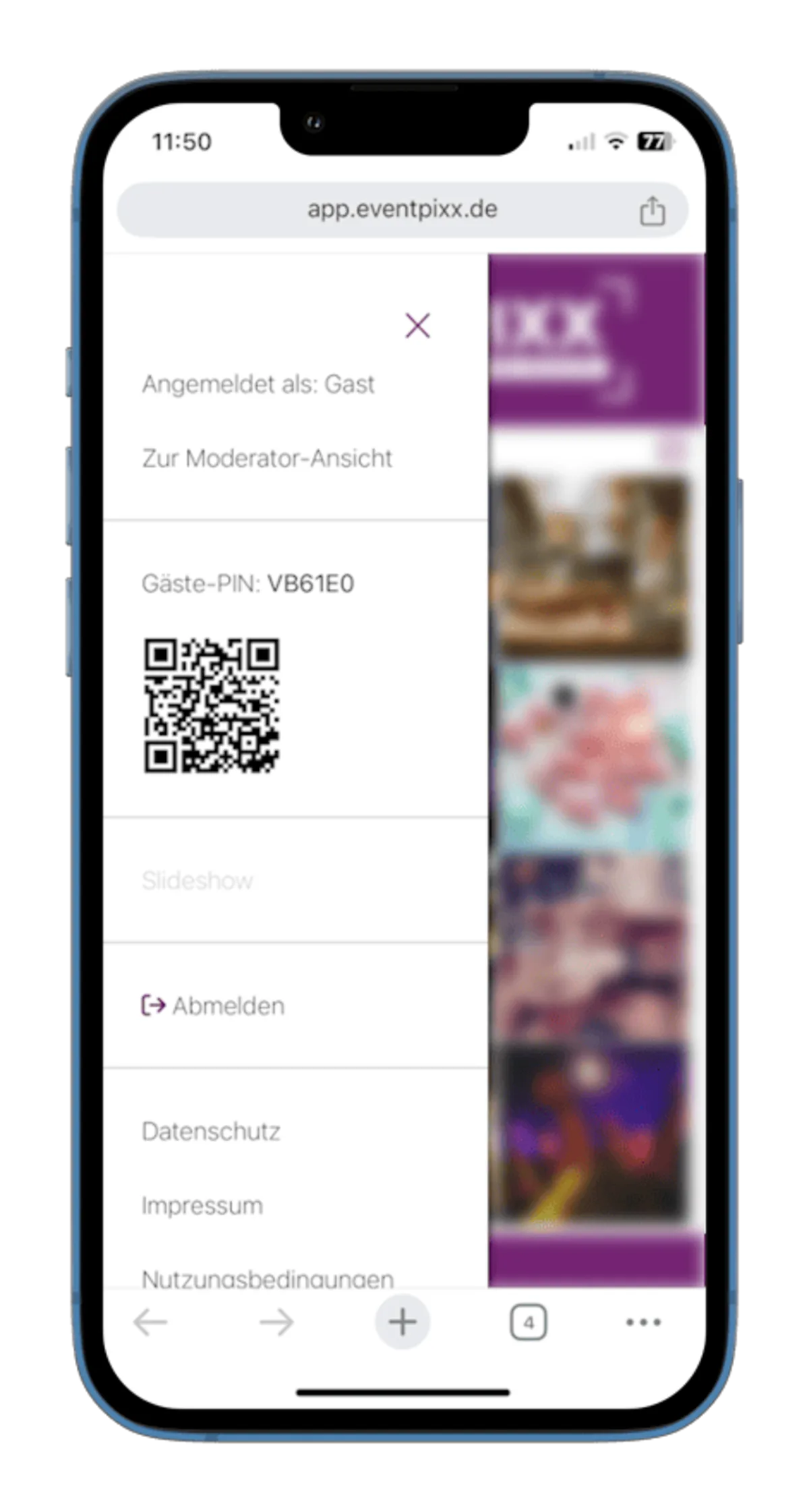 eventPIXX auf dem iPhone