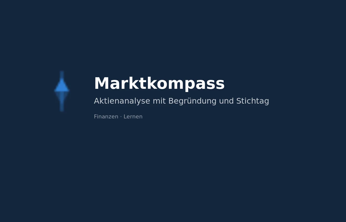Marktkompass Verfahren und Empfehlungslogik