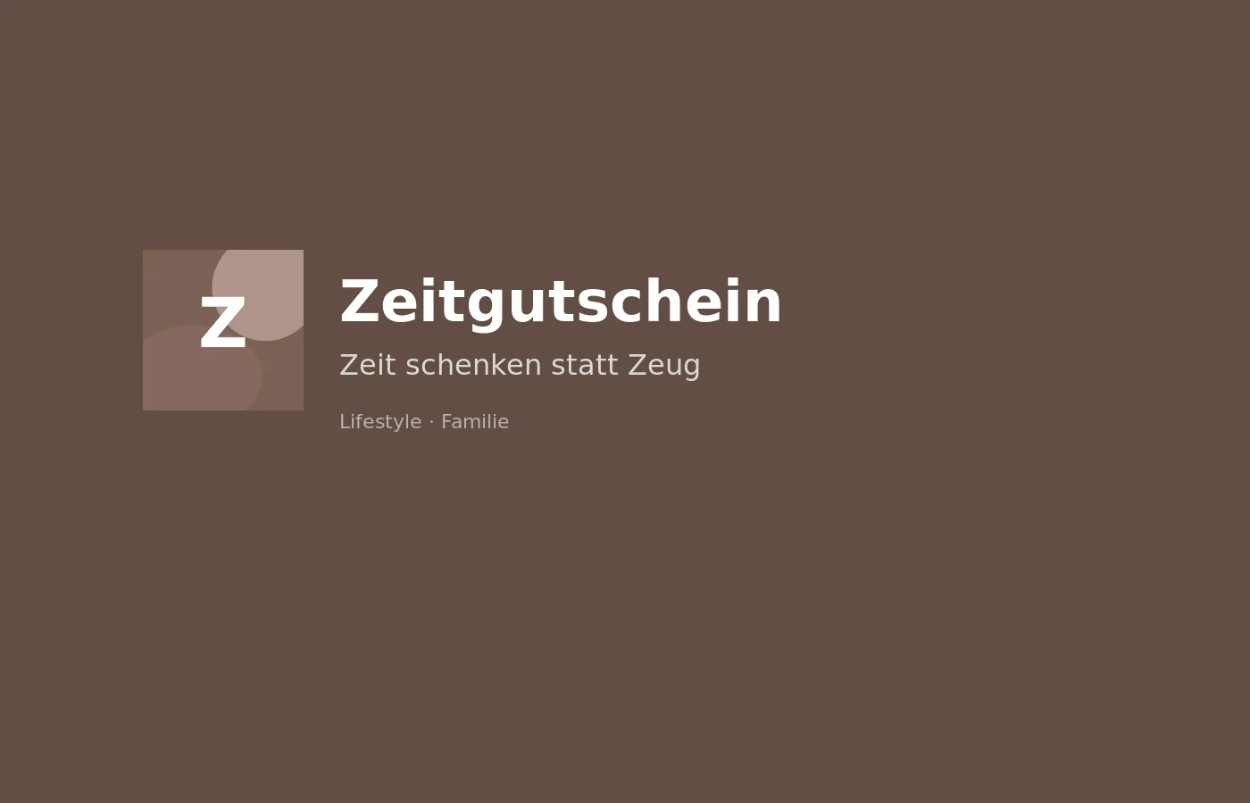 Zeitgutschein erstellen